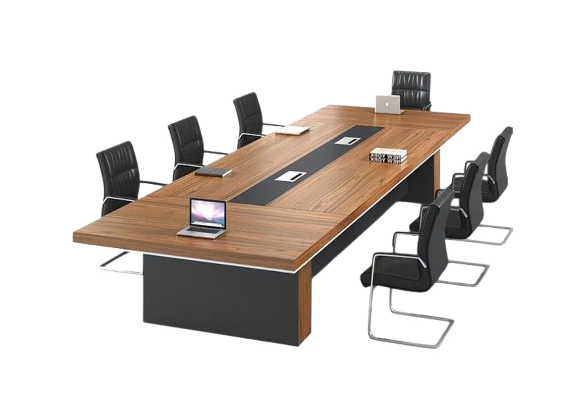 Clear Finish Modern Conference Table – Sleek & Spacious