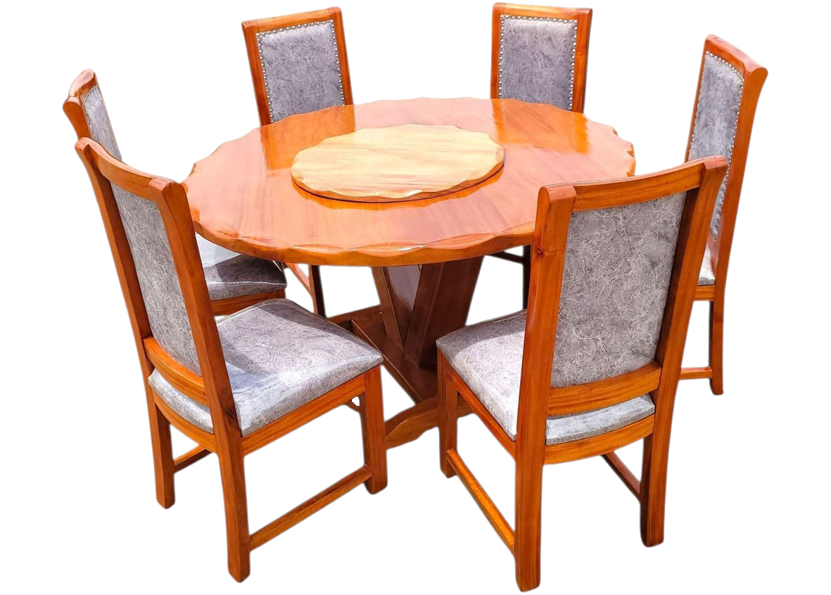 Teak Spiral Dining Set