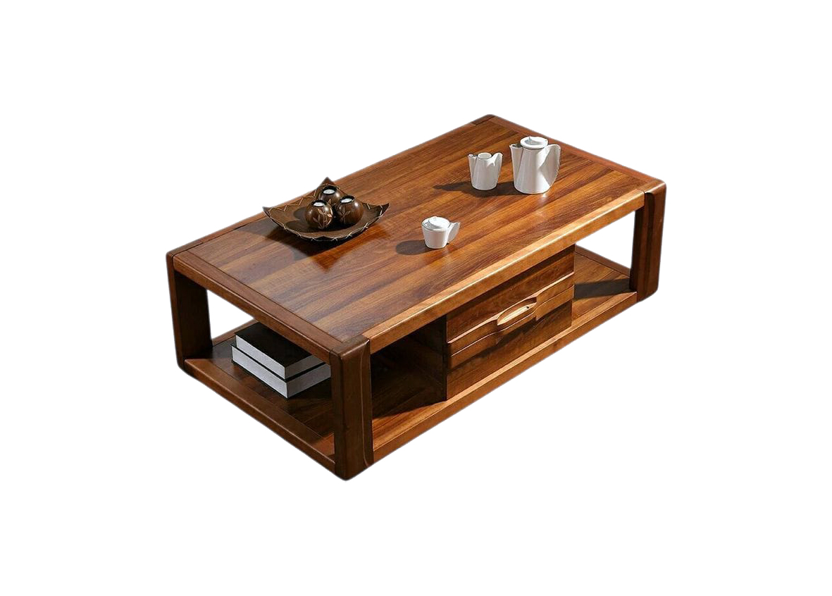 Monarch Dusk Solid Clear Brown Coffee Table