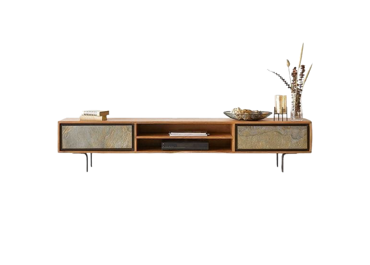 Strethfort Solid Wood TV Stand Console