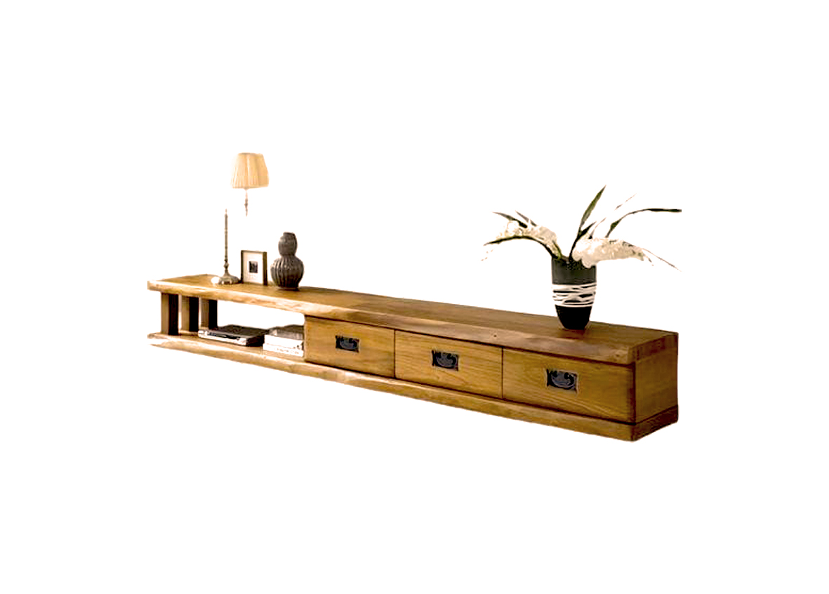 Clear Solid Mahogany TV Stand