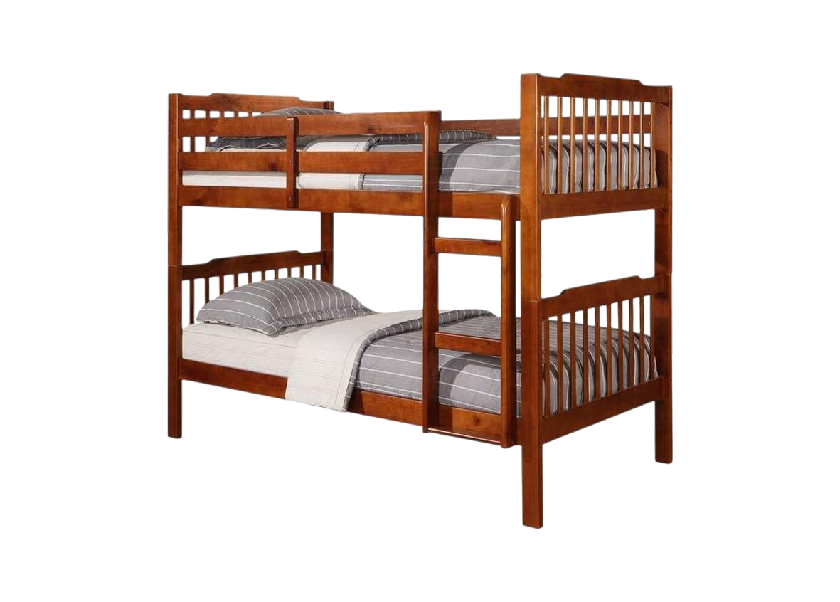 Bold Clear Finish Double Decker Bed