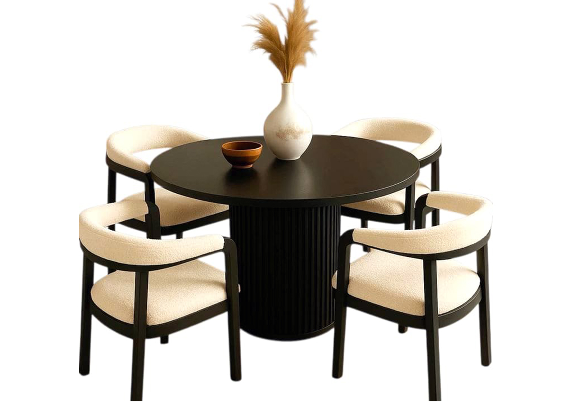 Opulent 4-Seater Mahogany Dining Set