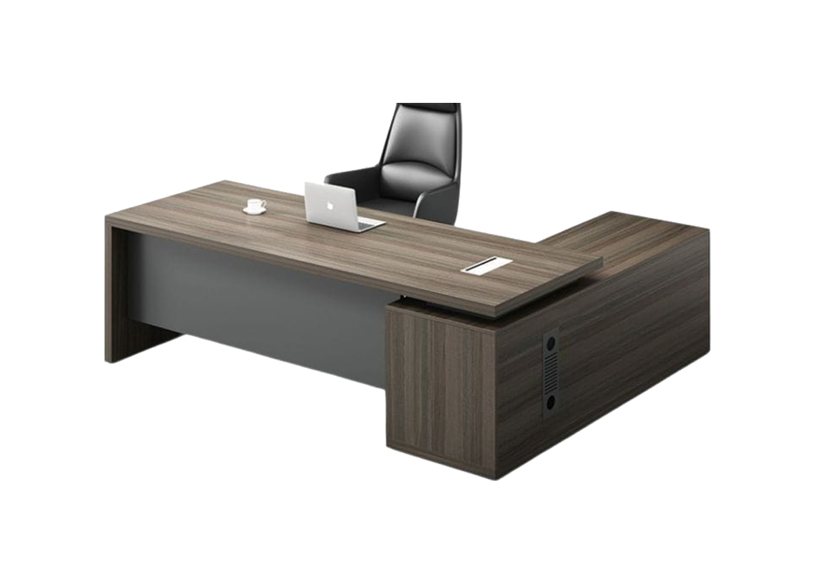 Clear Modern Office Table with Matching Chair