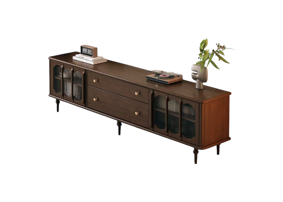 Sweet TV Stand with Clear Hardboard Finish