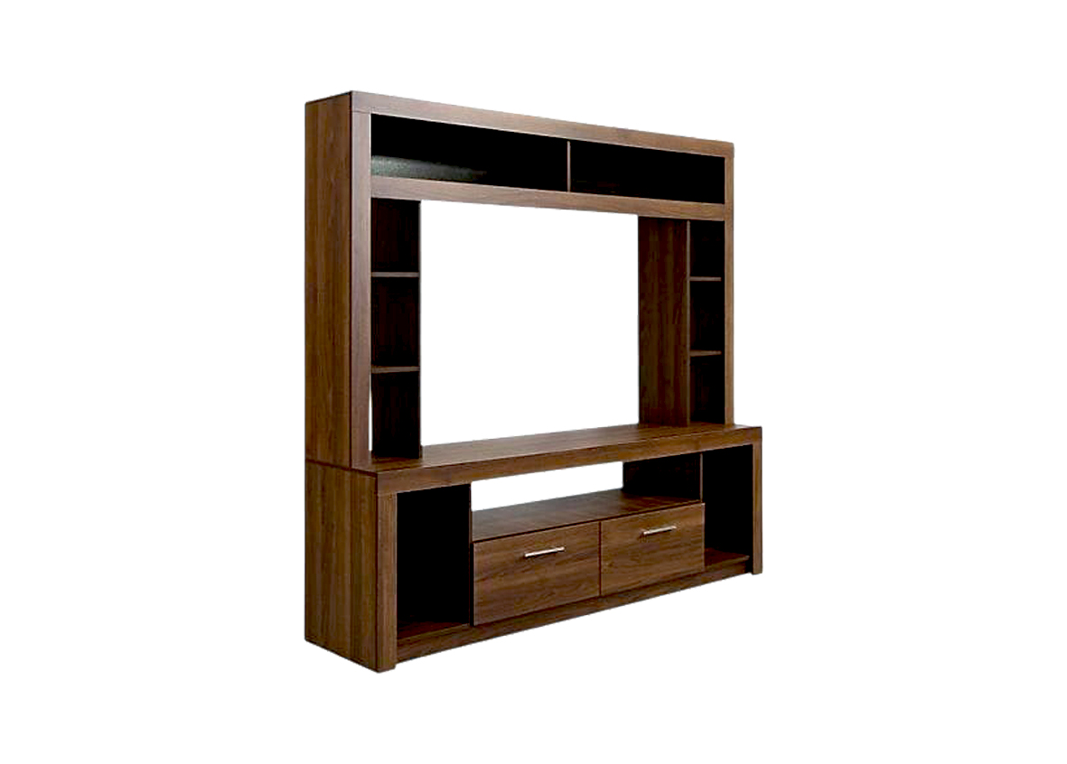 Clear Marine Board and section hardwood TV Wall Unit