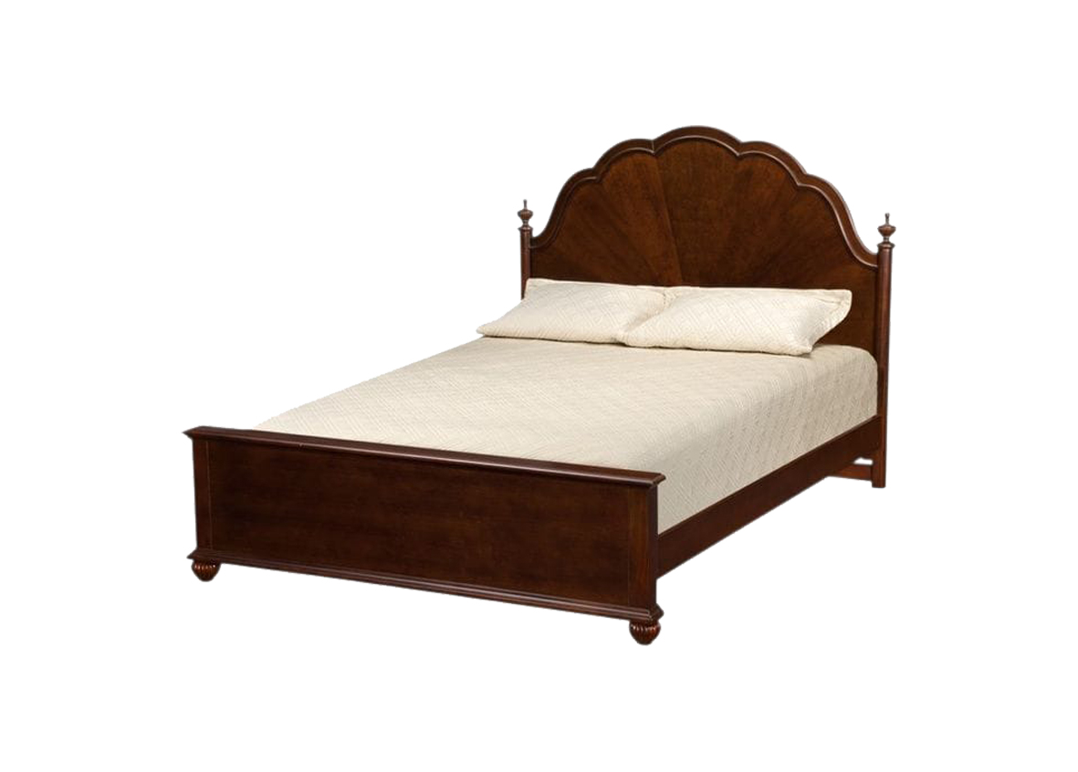 Shell Headboard Solid Clear Dark Bed