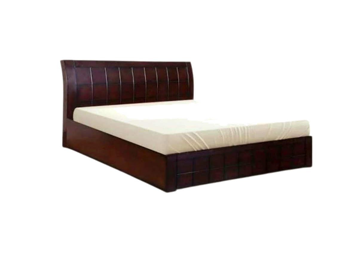 Clear Dark Mahogany King Size Bed