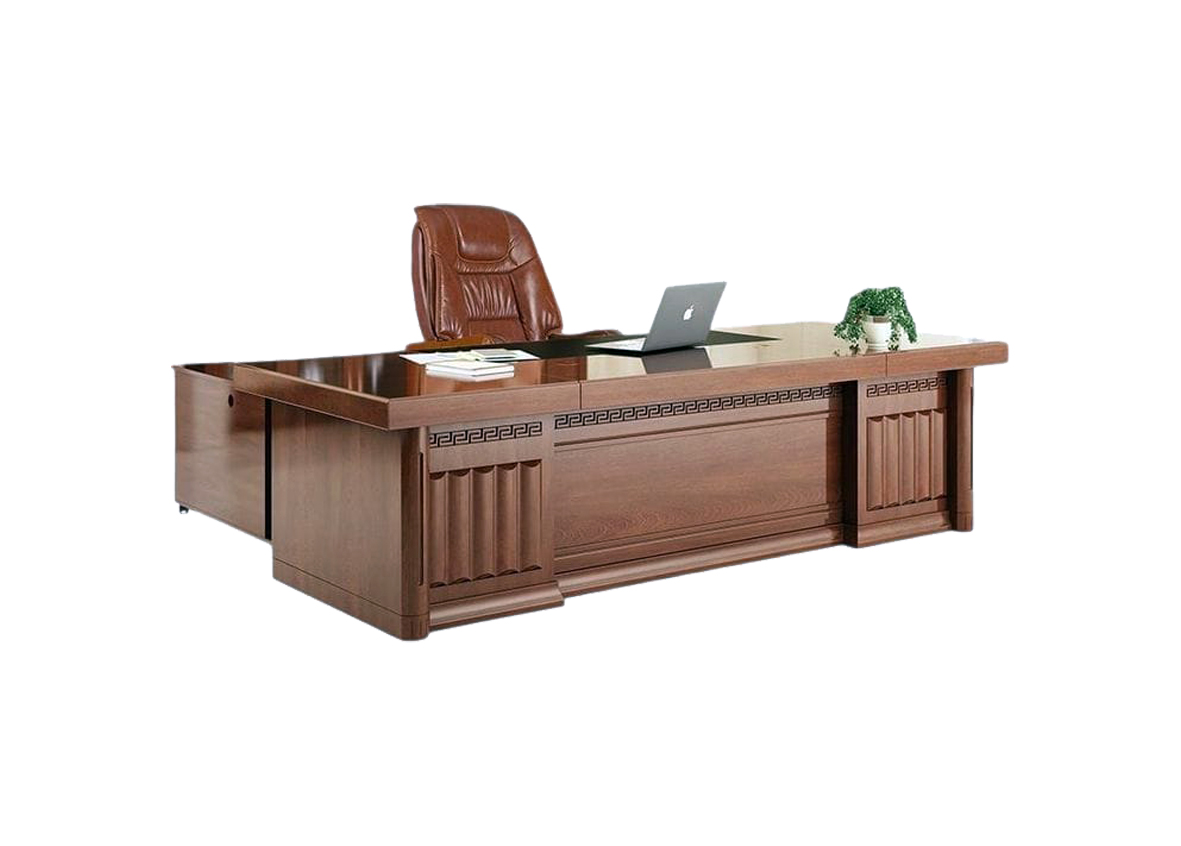 Antique Solid Mahogany Office Desk with comfy chair