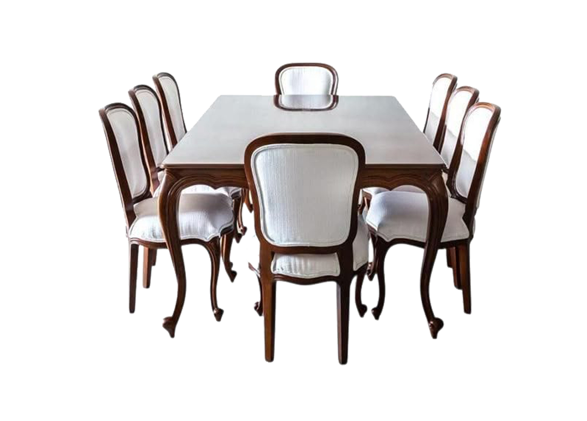 Clear Antique Dining Table – Handcrafted Solid Mahogany
