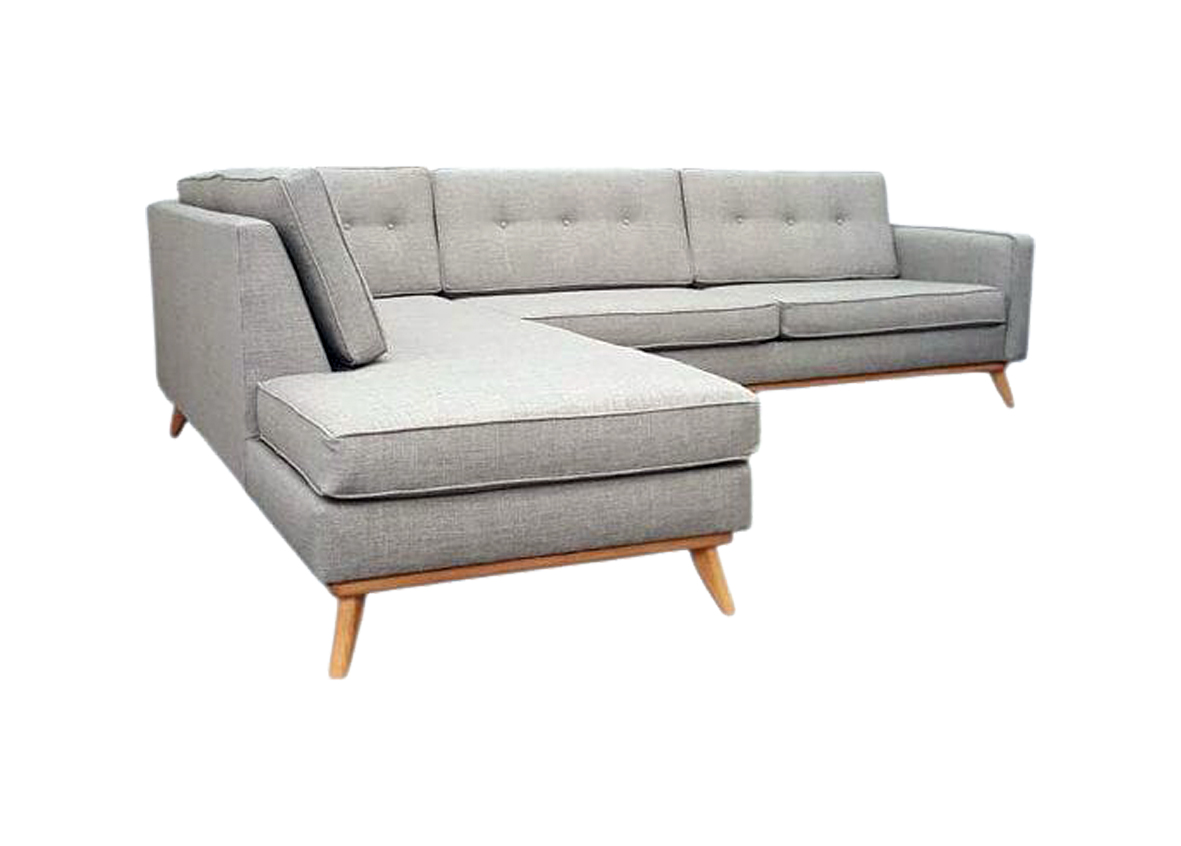 Den Sweet Ash Grey L-Shaped Sofa Set