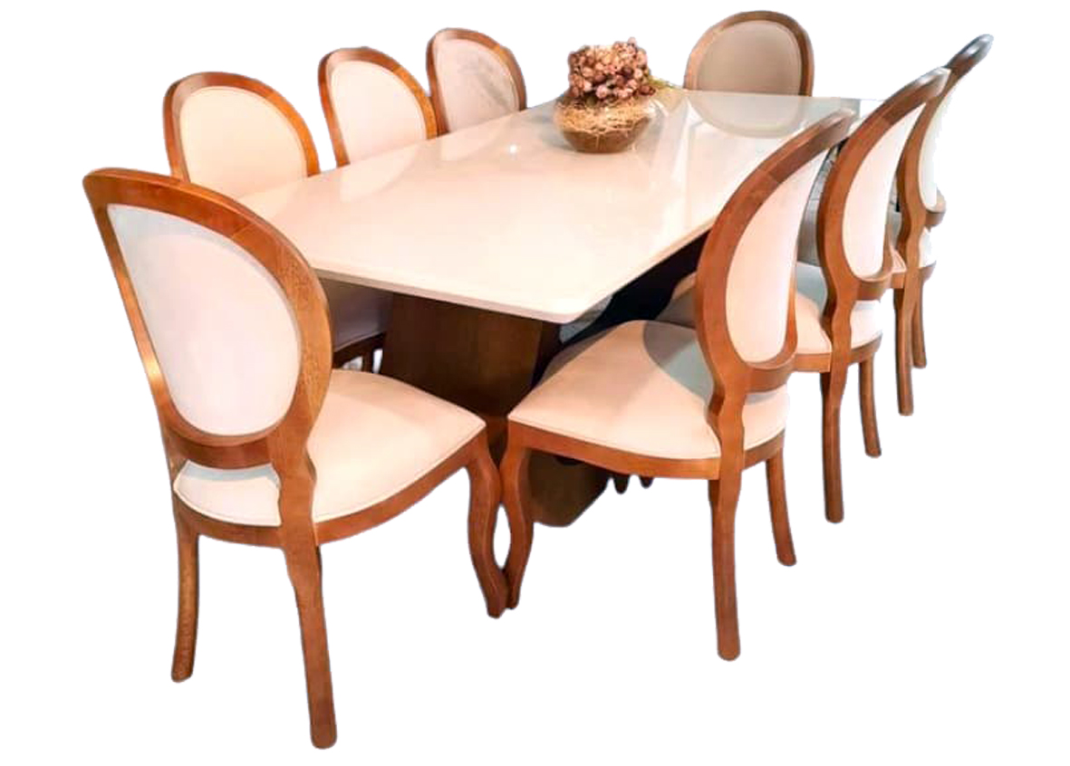 Marble Haven Dining Set