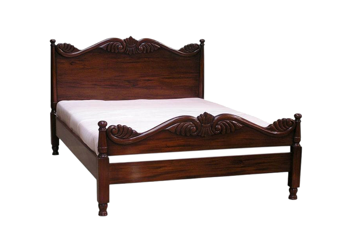 Dark Antique Finish Prime Mahogany Bed 1