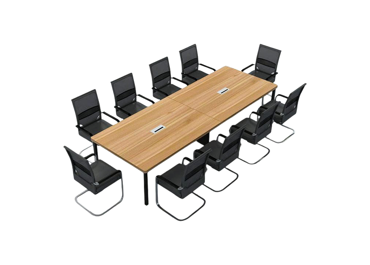 Clear Finish Modern Conference Table – Sleek & Spacious | Olalo Furniture